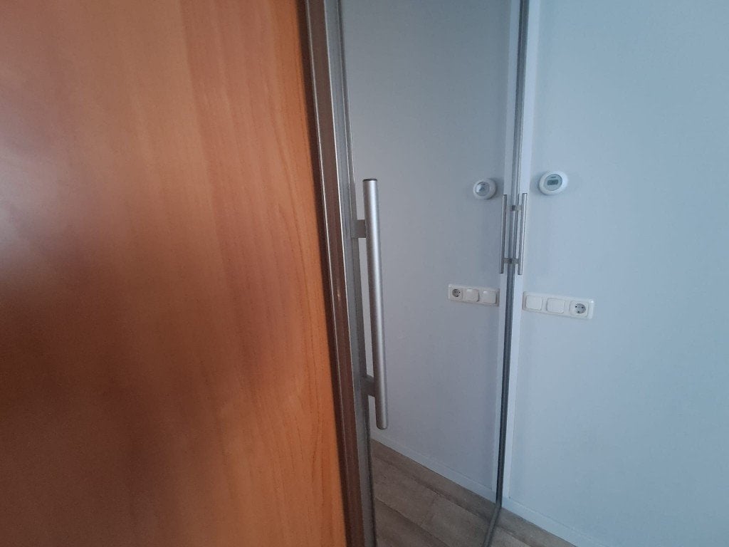 Schuifwand met spiegel te koop, Ophalen, 100 tot 150 cm, 200 cm of meer, Zo goed als nieuw