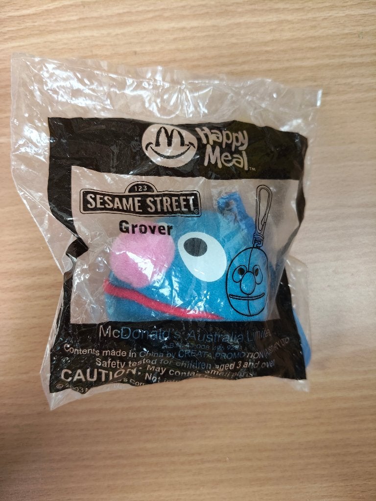 sleutelhanger Grover McDonalds Australië 2003 - nieuw, Ophalen, Nieuw, Knuffel of Figuurtje