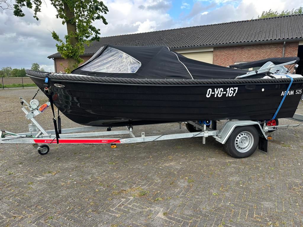 Sloep met honda 40 pk 4 takt motor bj 2022, Ophalen, Zo goed als nieuw, 40 pk, Rondzit