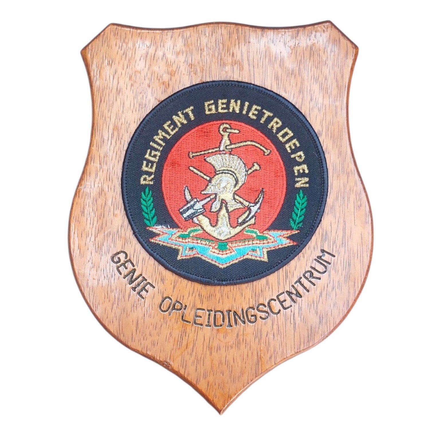 Wapenschild Genie Opleidingscentrum, Ophalen of Verzenden, Landmacht, Nederland, Embleem of Badge