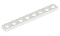 Lego plaatjes 1x8 wit 9 stuks, Ophalen of Verzenden, Gebruikt, Losse stenen, Lego