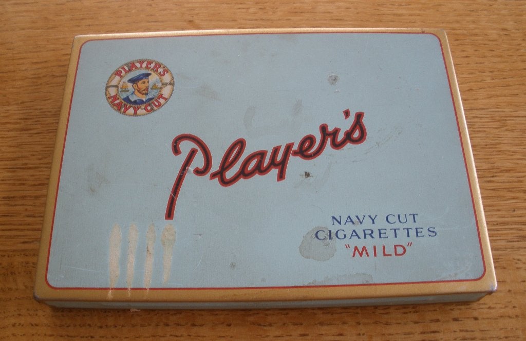Oud Players sigaretten blikje, Verzamelen, Ophalen of Verzenden, Gebruikt, Overige, Overige merken