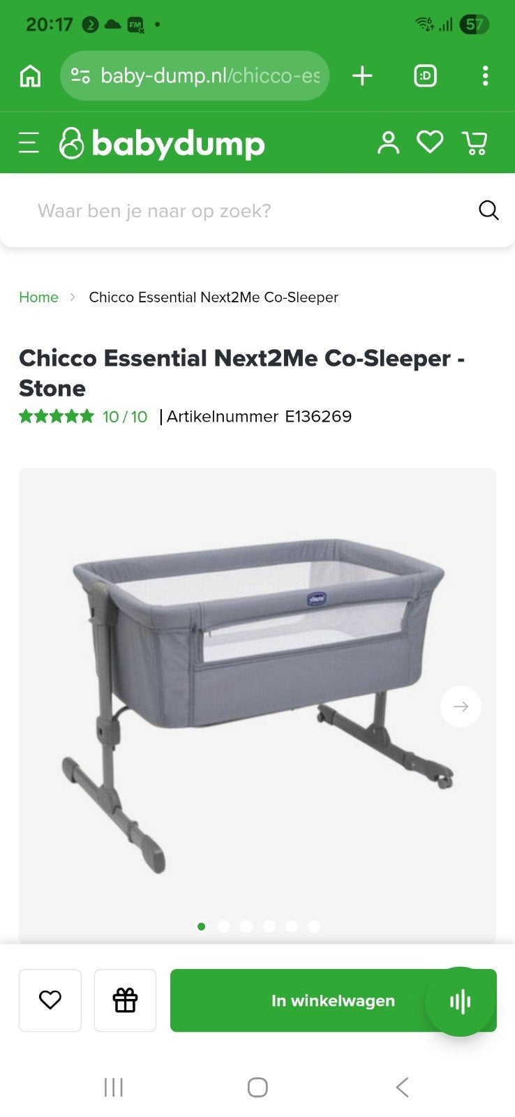 Chicco Next2Me Co-sleeper Wieg - Zo goed als nieuw, Ophalen, Zo goed als nieuw, Wieg