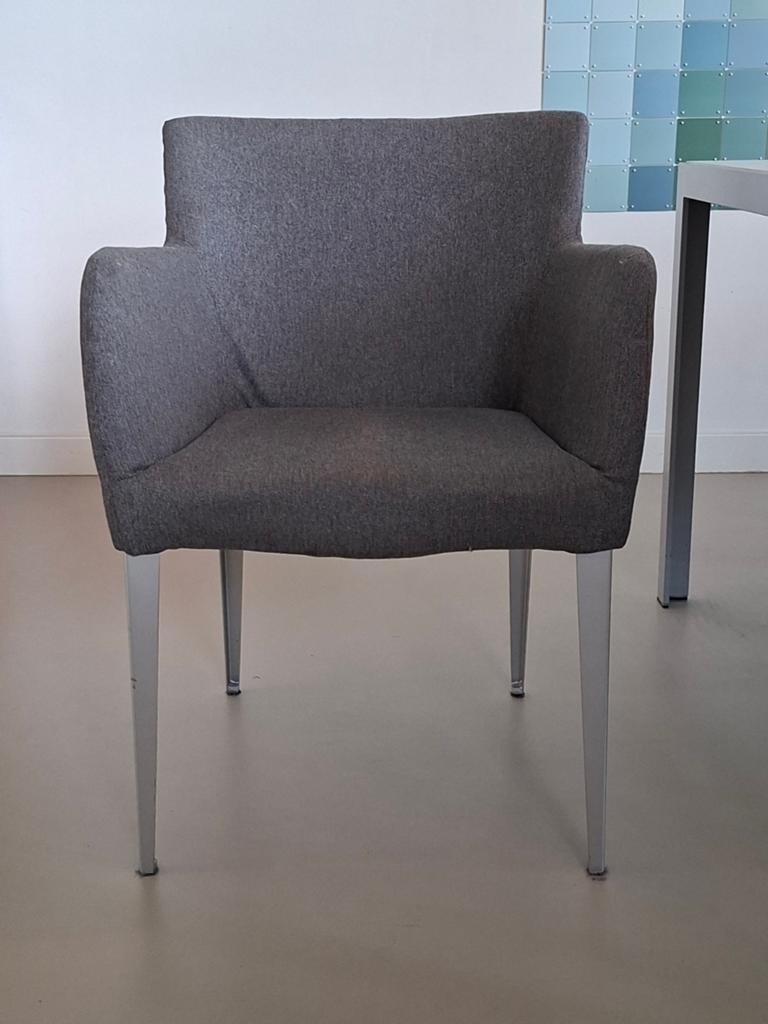 Van Bennekom eetkamerstoelen, Ophalen, Gebruikt, Grijs, Vier