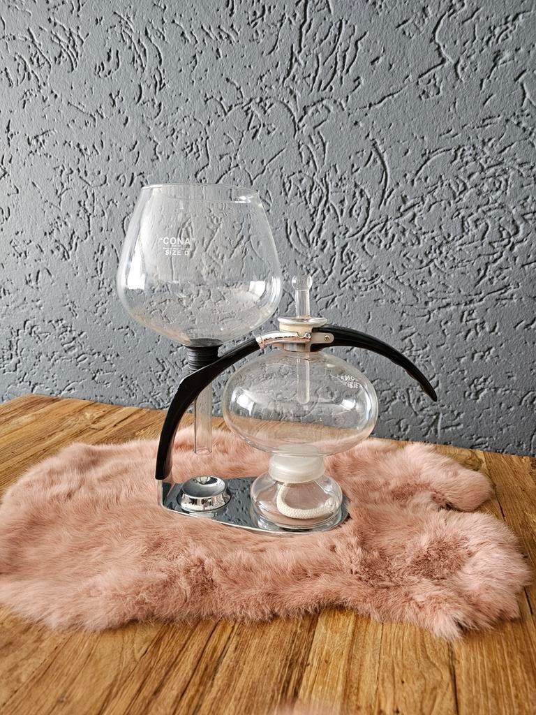 Vintage Cona Syphon Koffiezetapparaat - Maat D, Overige modellen, Gemalen koffie, Ophalen of Verzenden, Zo goed als nieuw