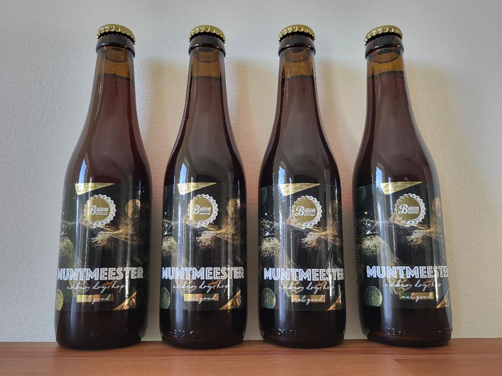 Muntmeester bier met echt goud - 33cl - Limited Edition, Ophalen of Verzenden, Nieuw, Flesje(s), Overige merken