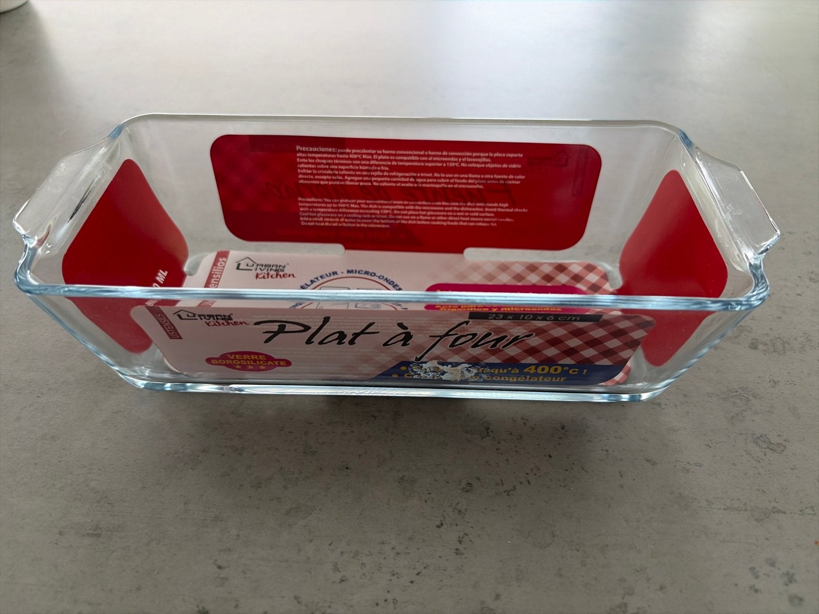 Nieuwe glazen cake/patévorm 20x10 cm, Overige typen, Ophalen of Verzenden, Nieuw, Glas