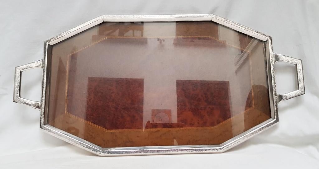 Dienblad zilver Art Deco Raymond Ruys., Ophalen of Verzenden, Zilver