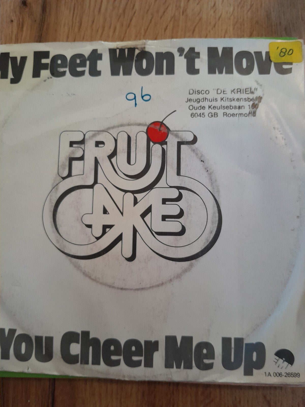 fruit cake 7inch my feet won,t move, Ophalen of Verzenden, Zo goed als nieuw, Pop