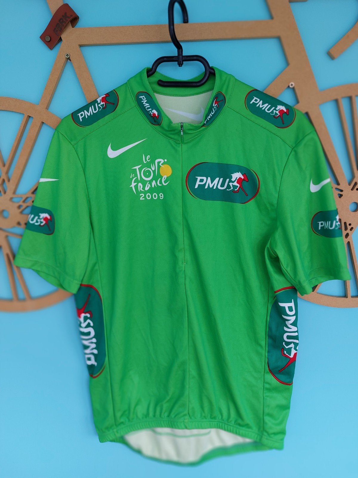 GROENE TRUI TOUR DE FRANCE 2009 PMU nike, Sport en Fitness, Wielrennen, Ophalen of Verzenden, Nieuw, Kleding