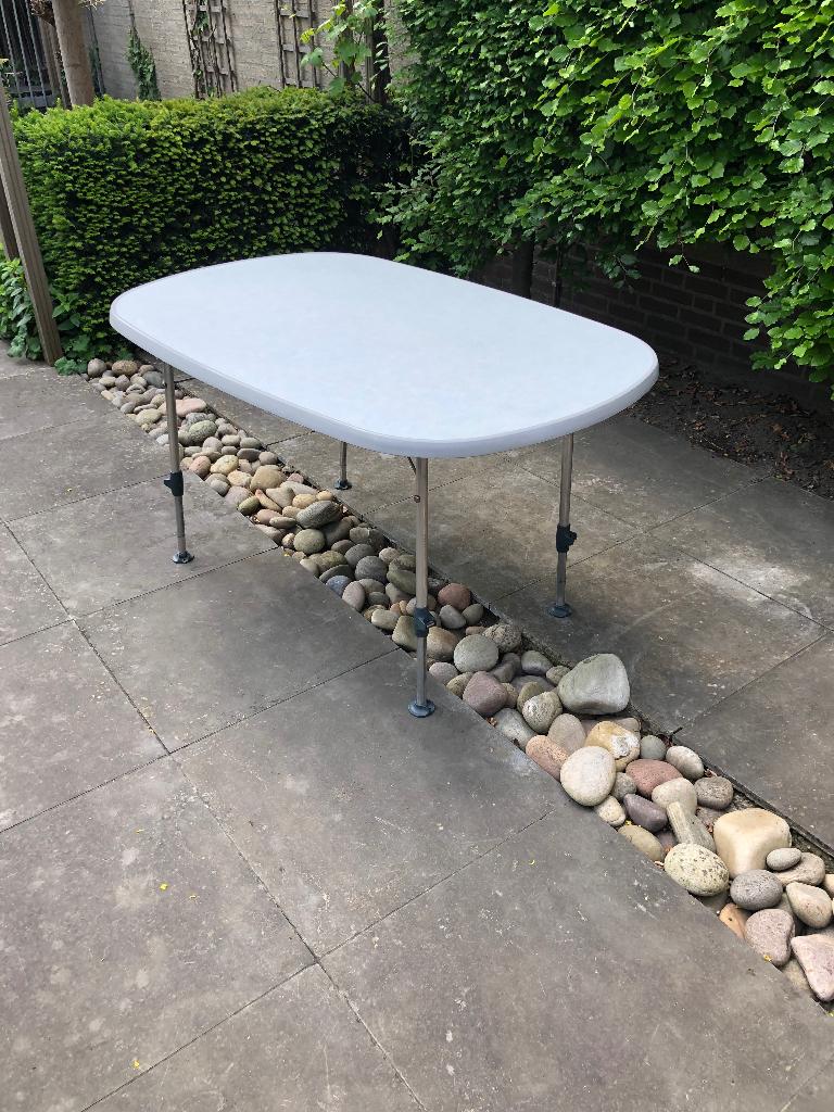 Royale ovale Dukdalf Majestic Campingtafel (130 x 90)., Caravans en Kamperen, Kampeermeubelen, Ophalen, Gebruikt, Campingtafel