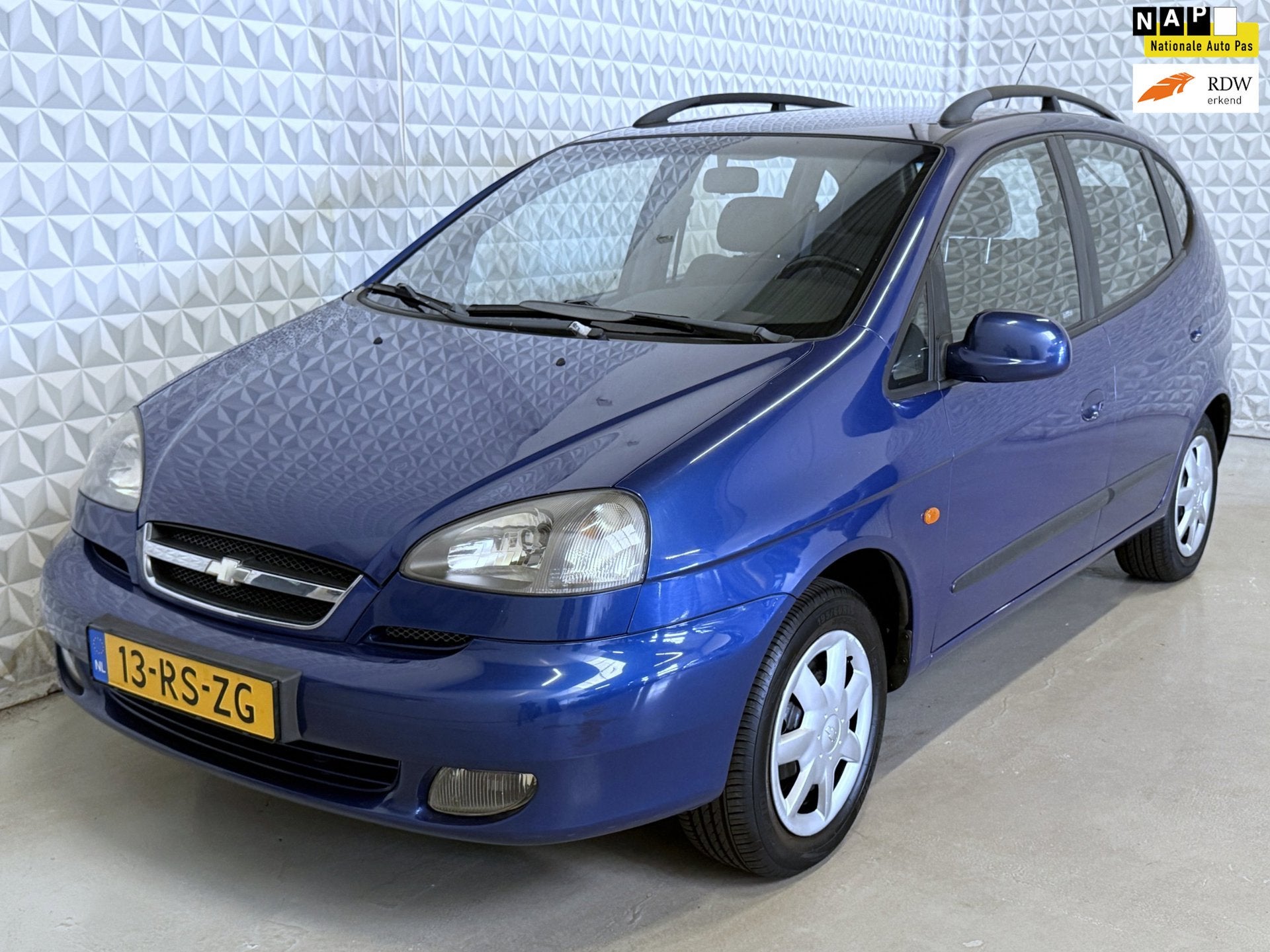 Chevrolet Tacuma 1.6-16V met Airco / APK 09-2027 én TREKHAA, Voorwielaandrijving, Gebruikt, Blauw, Metallic lak
