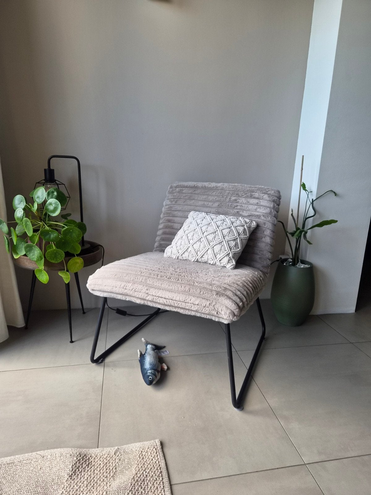Leen Bakker Clipper Lounge Stoel - fluffy creme, Ophalen, Gebruikt, Overige kleuren, Metaal
