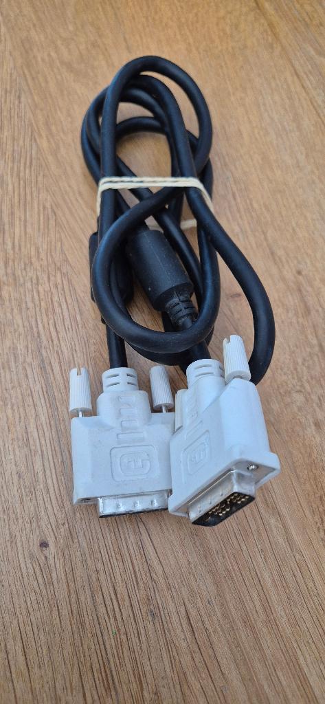 DVI kabel / DVI-D monitor kabel –  1 meter, Computers en Software, Pc- en Netwerkkabels, Gebruikt, Ophalen