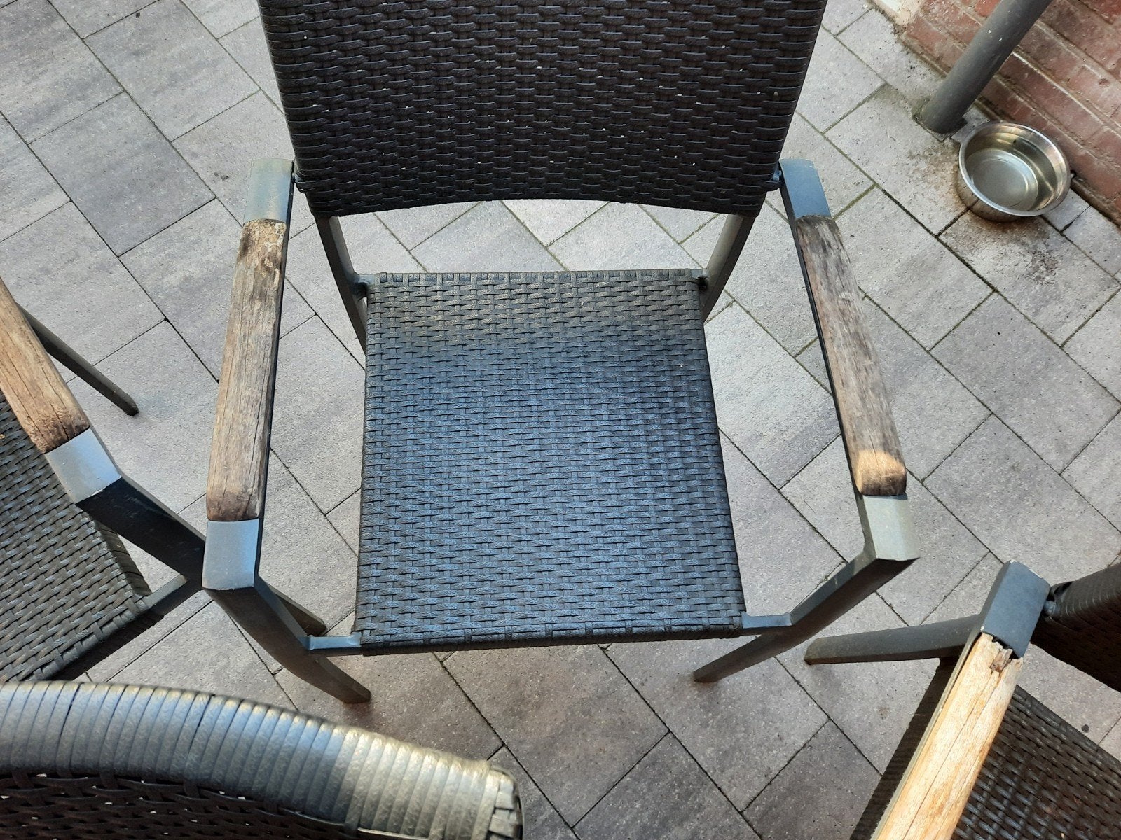 Set van 6 stapelbare Tuinstoelen aluminium., Ophalen, Gebruikt, Aluminium