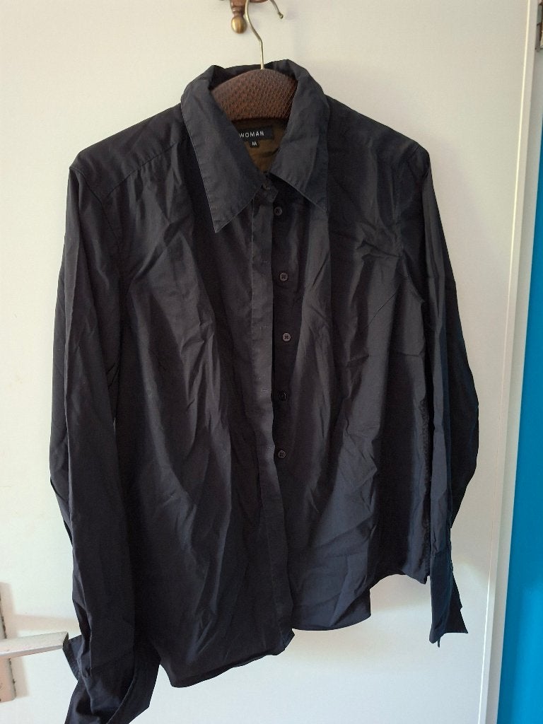 Zwarte blouse, Woman maat 44, Ophalen, Gedragen, Maat 42/44 (L), Zwart