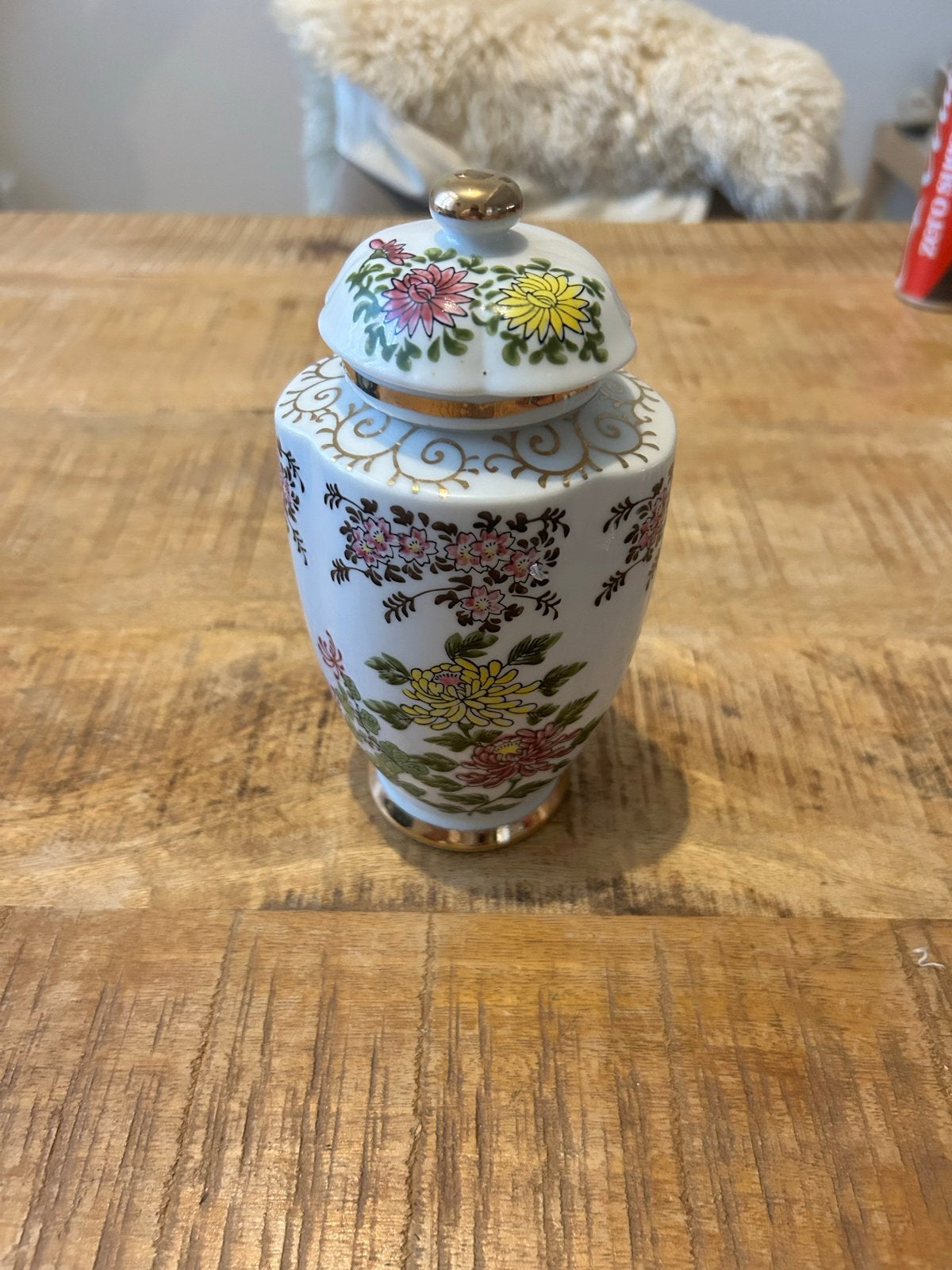 Vintage Japans gemberpot met bloemmotief, Antiek en Kunst, Ophalen of Verzenden
