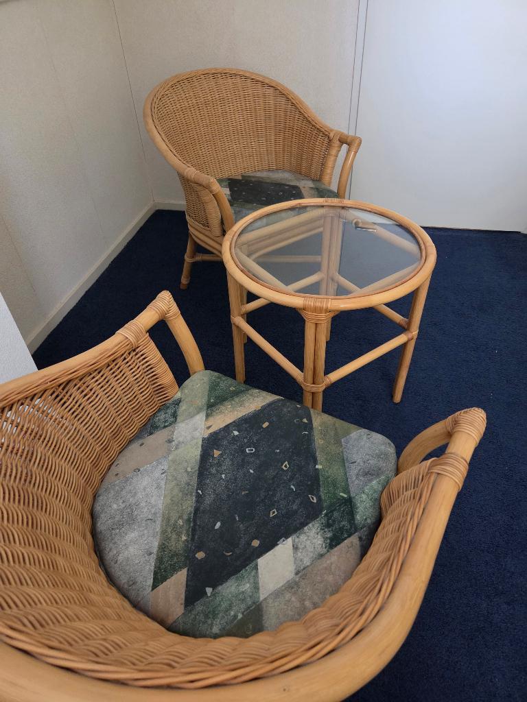 Rotan stoel/setje, Ophalen, Gebruikt, Twee, Overige kleuren