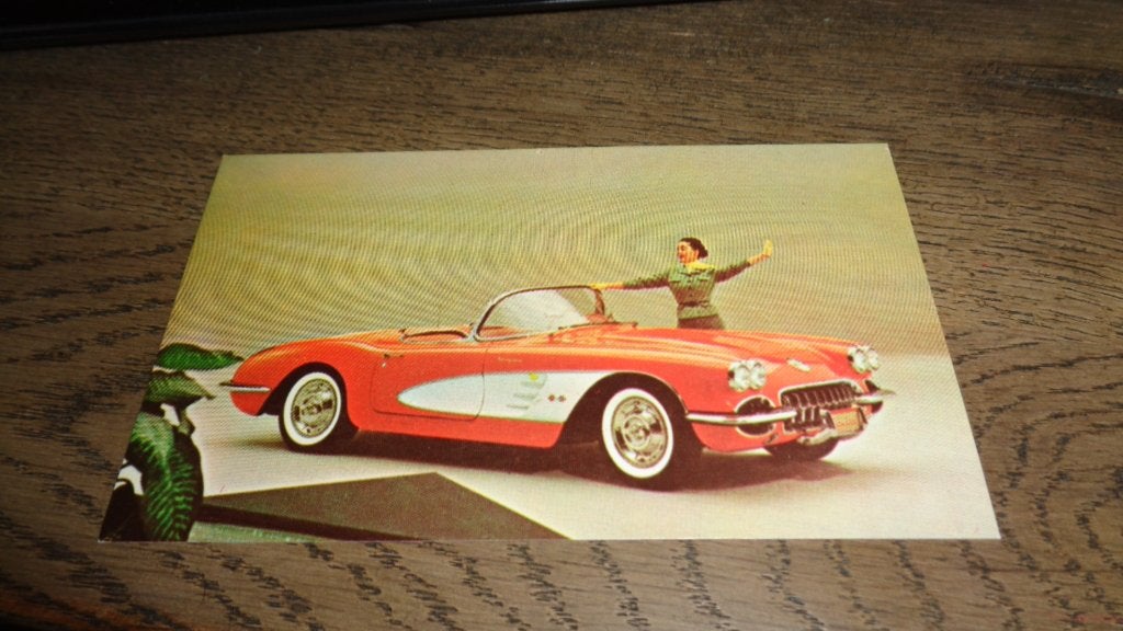 USA Dealer Factory Postcard CHEVROLET CORVETTE 1958, Verzenden, Nieuw, Chevrolet