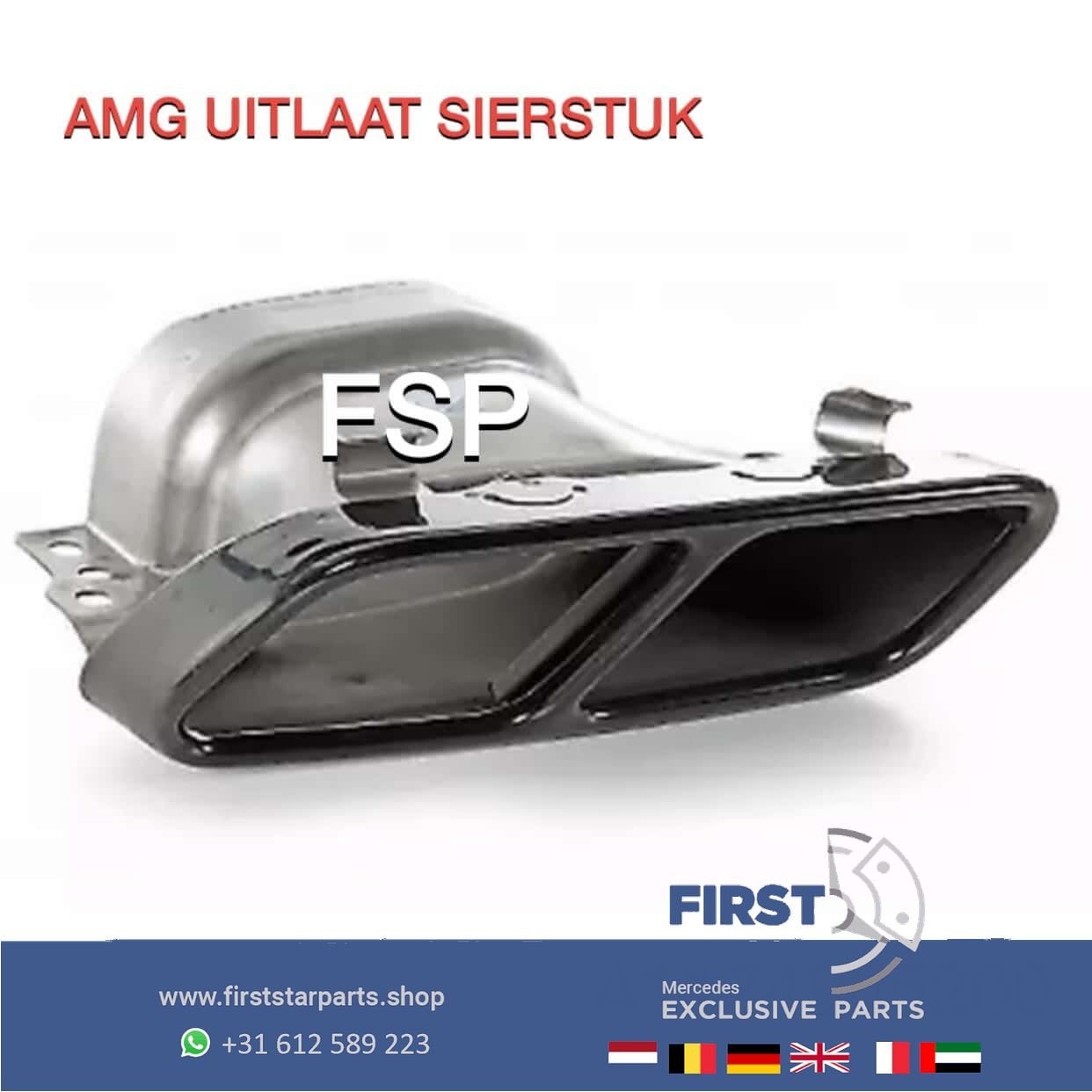 A1174905200 W176 A W117 CLA W156 GLA 45 AMG UITLAAT SIERSTUK, Gebruikt, -, Ophalen of Verzenden, -