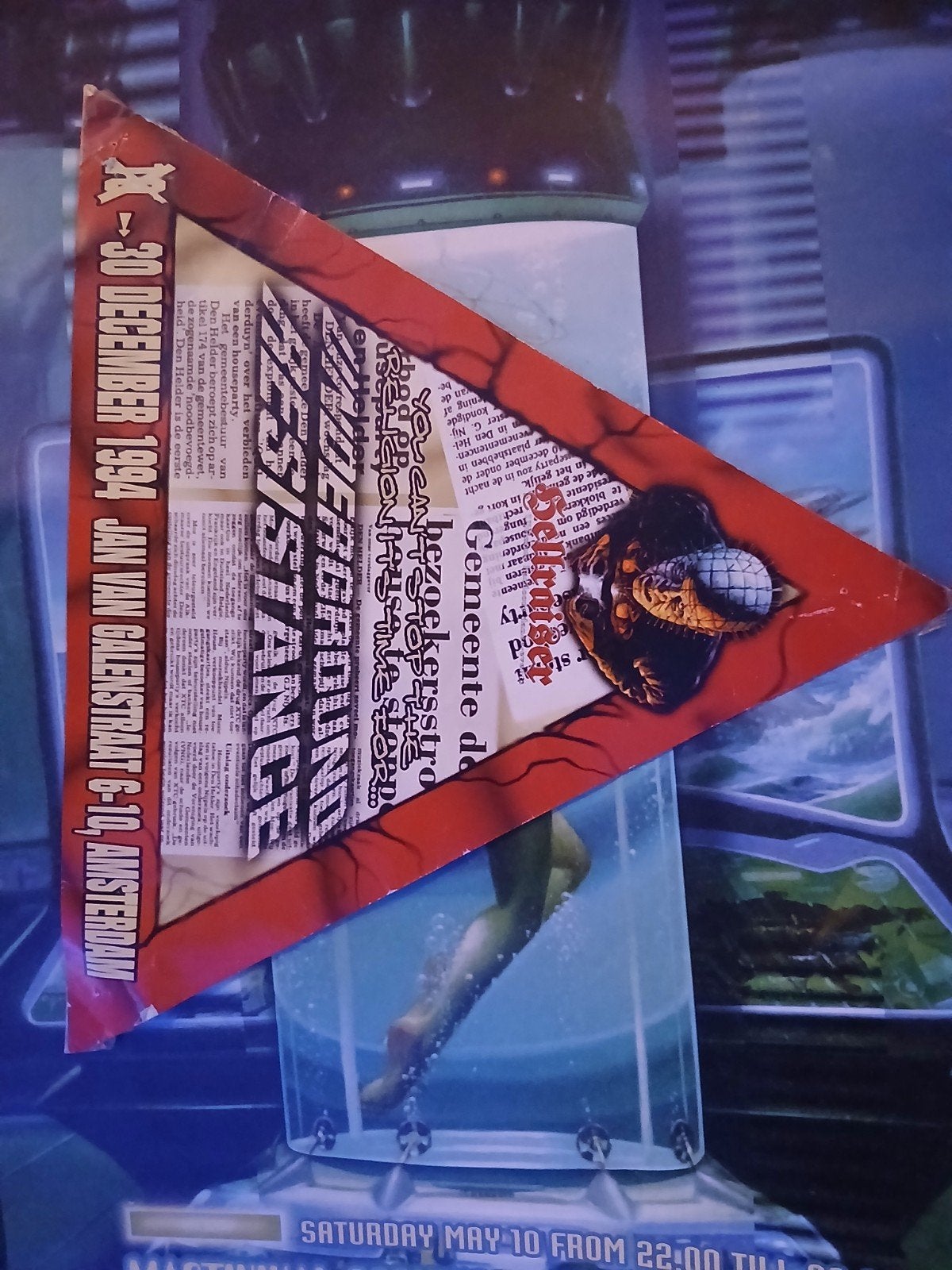 Zeldzaam Hellraisor flyer uit 1994 Hardcore thunderdome id&t, Verzamelen, Ophalen of Verzenden