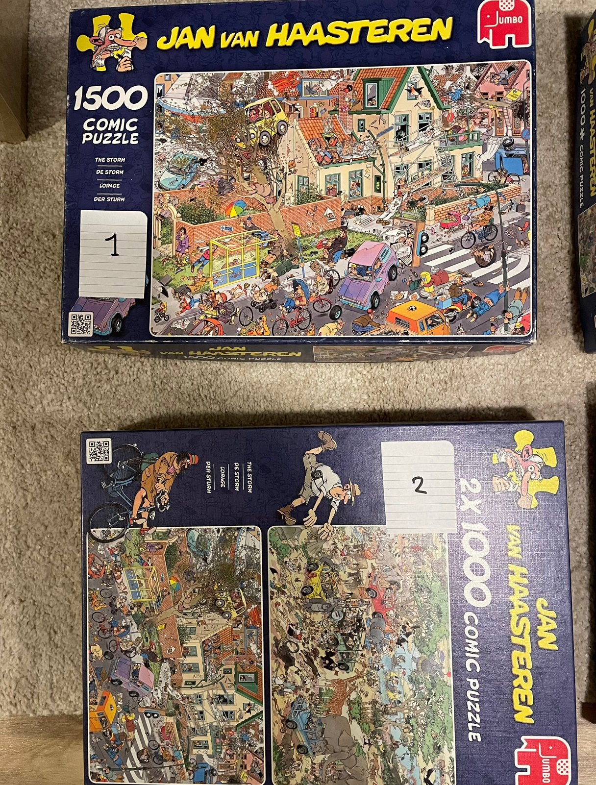 Puzzels Van Haasteren, Ophalen, 500 t/m 1500 stukjes, Zo goed als nieuw