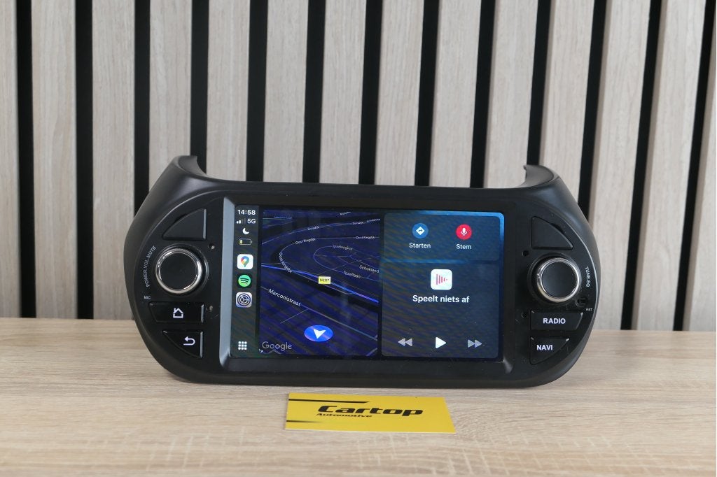 Fiat Fiorino 2003-2008 Autoradio • CarPlay & Android Auto, Meridiaan 42, Zo goed als nieuw, Info@cartop-automotive.nl, Cartop-Automotive Bv.