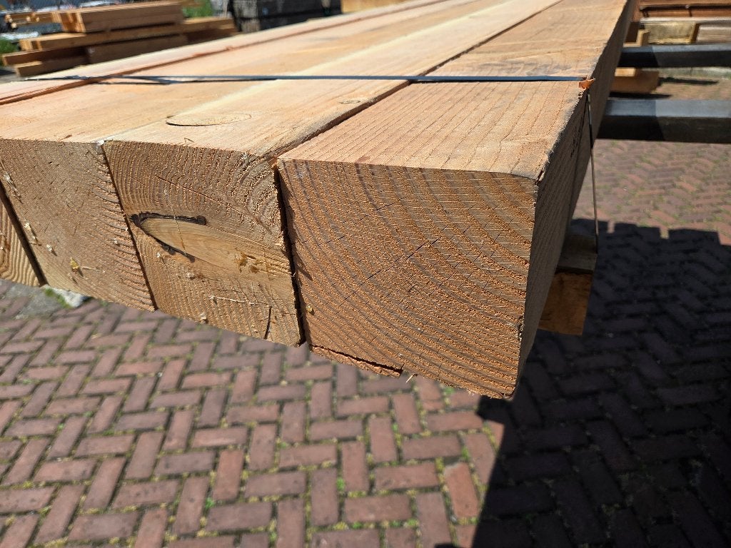 5 Douglas palen 15x15 cm fijnbezaagd / 2.30 m lang nr: TB18, Ophalen, Nieuw, 180 tot 250 cm, Palen