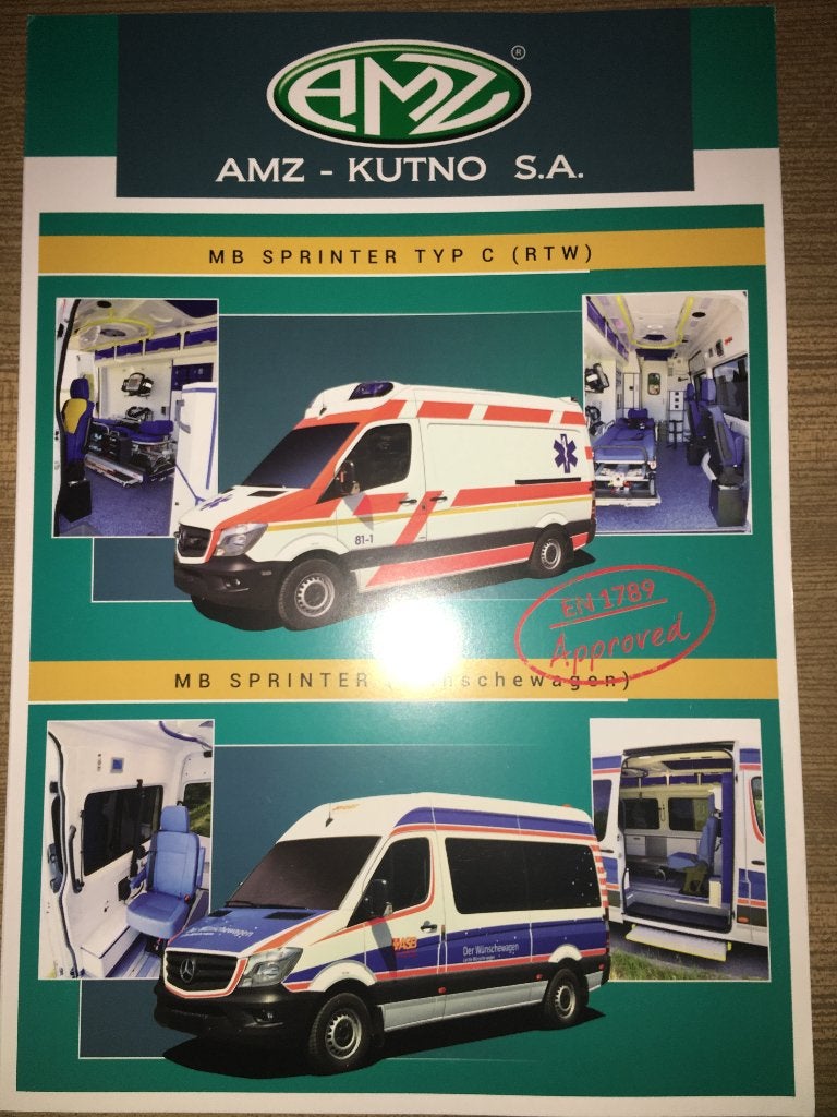 6x MAN Fiat Renault WAS AMZ EMS Ambulance brochures folders, Ophalen of Verzenden, Zo goed als nieuw, Renault
