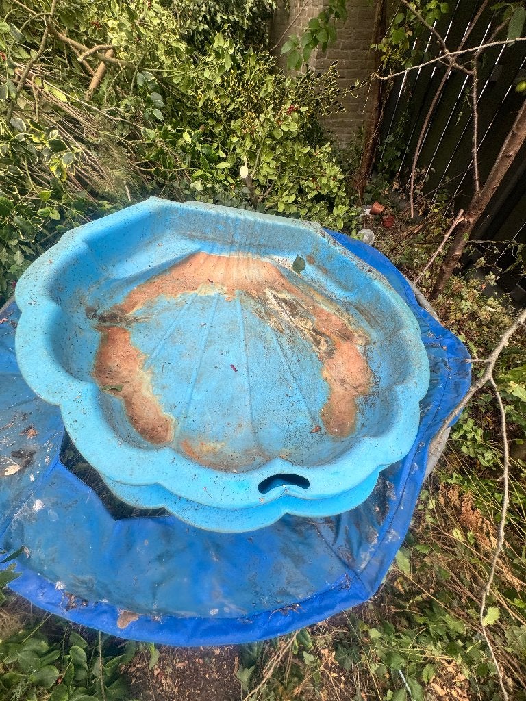 Blauwe schelp zandbak/zwembadje, Kinderen en Baby's, Ophalen, Gebruikt