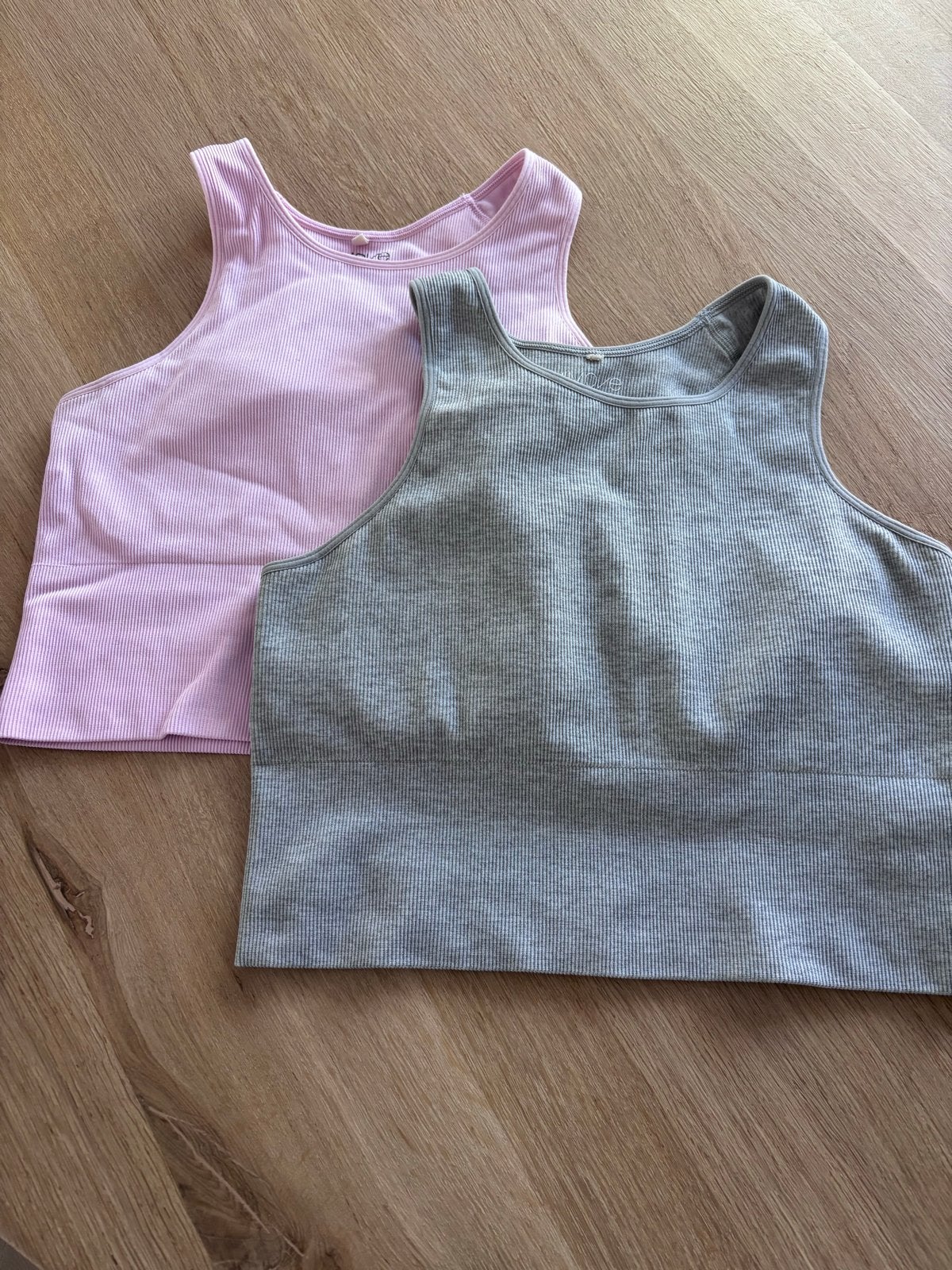 H&M Move Ribbed sport Cropped Top met Uitneembare Pads, Kleding | Dames, Ophalen of Verzenden, Roze, Gedragen, Maat 36 (S)