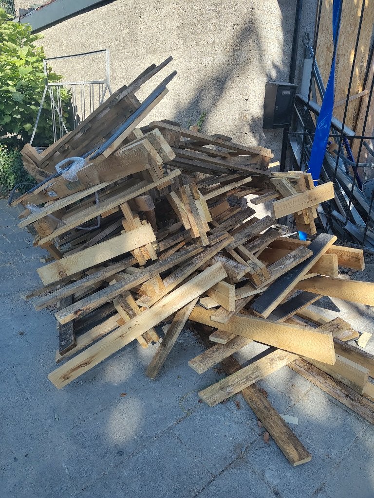 Gratis stookhout, Minder dan 3 m³, Ophalen, Overige houtsoorten, Blokken