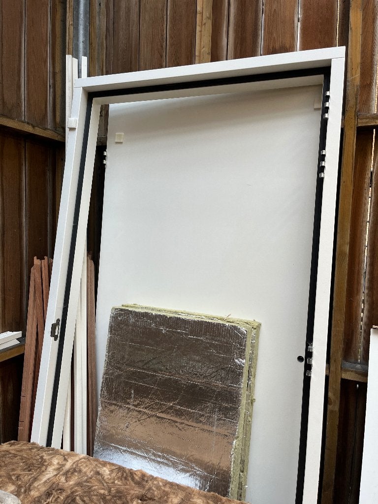 Brand deur met kozijn, Deurkozijn, Nieuw, 150 tot 225 cm, Hout