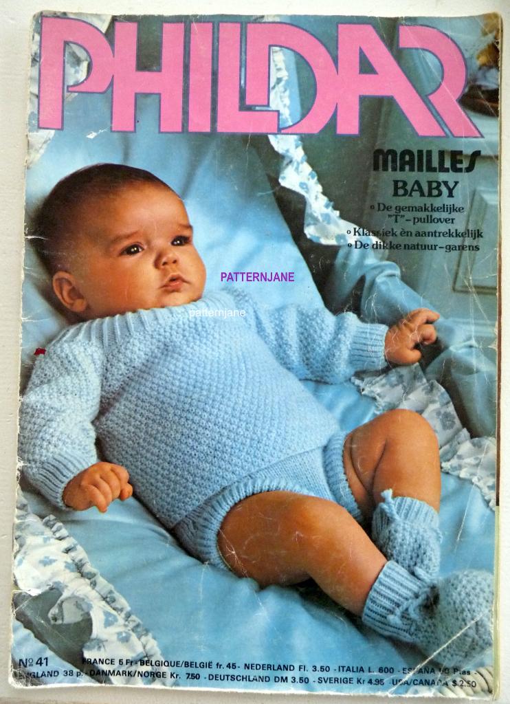 * 2 breiboeken. BABY Phildar nr. 41 EN nr. 83 VINTAGE, Verzenden, Gebruikt, Breien of Haken, Patroon of Boek
