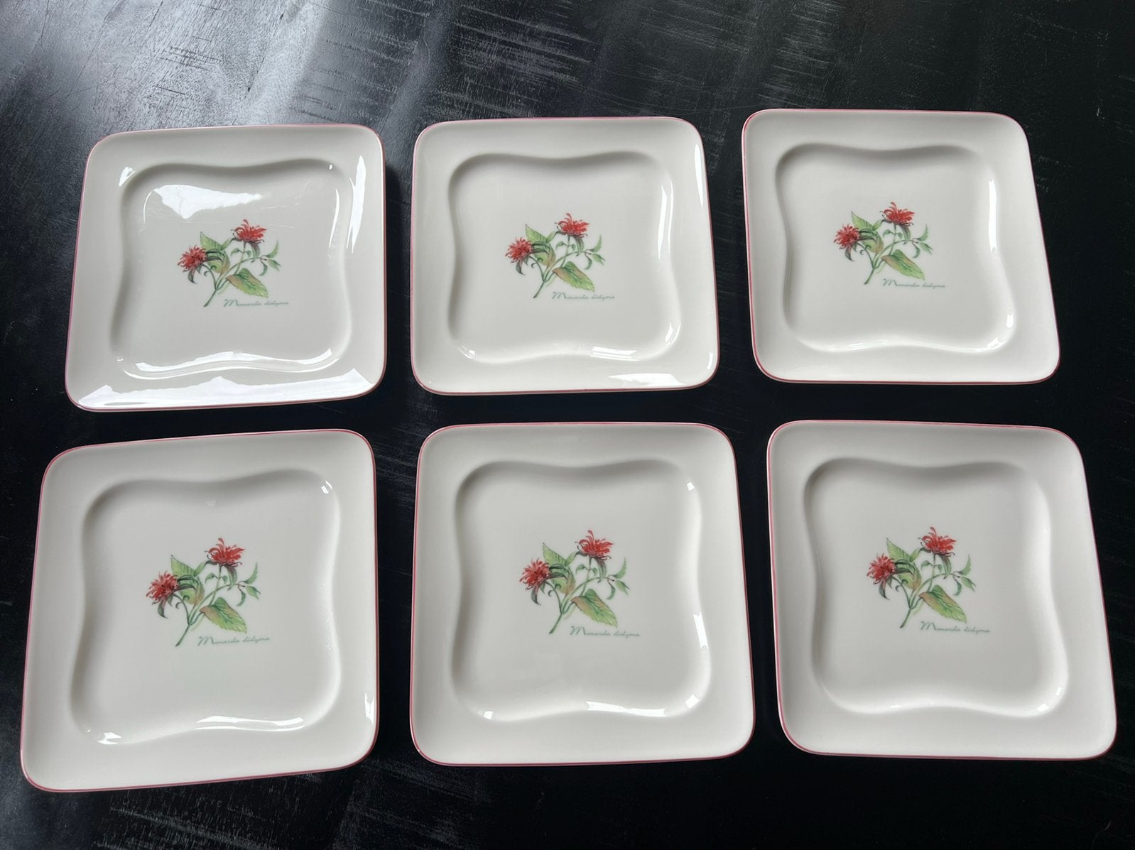 Villeroy & Boch Vivo vierkante saladebord met bloemmotief, Ophalen, Glas, Overige stijlen, Bord(en)