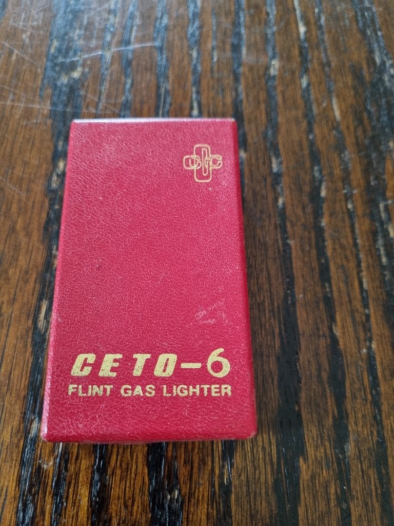 Vintage Ceto-6 Flint gas sigaret aansteker, Ophalen of Verzenden, Gebruikt, Aansteker