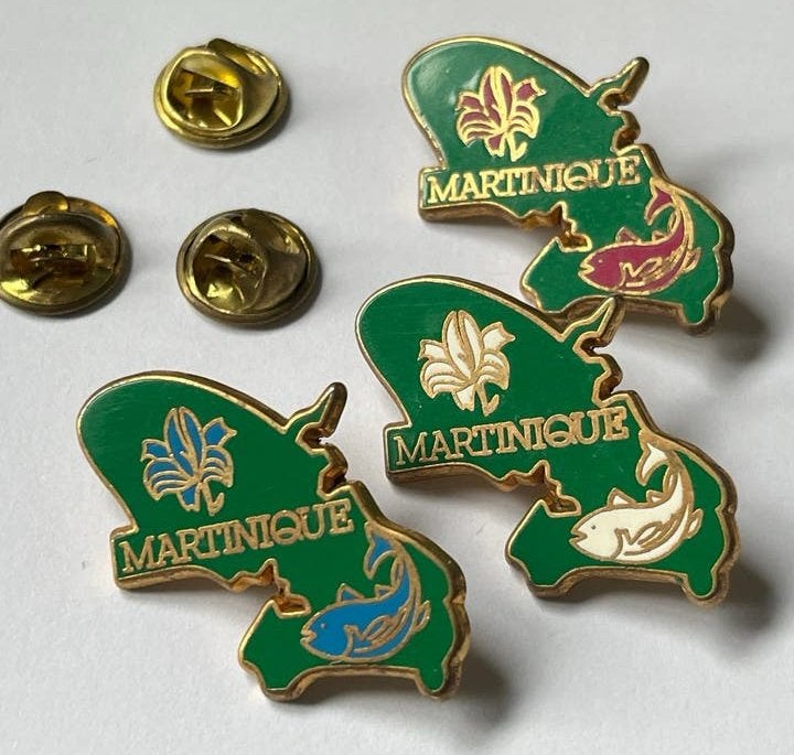 3 Martinique Speldjes / Pins - 24 Karaat Verguld, Ophalen of Verzenden, Zo goed als nieuw, Speldje of Pin, Nvt