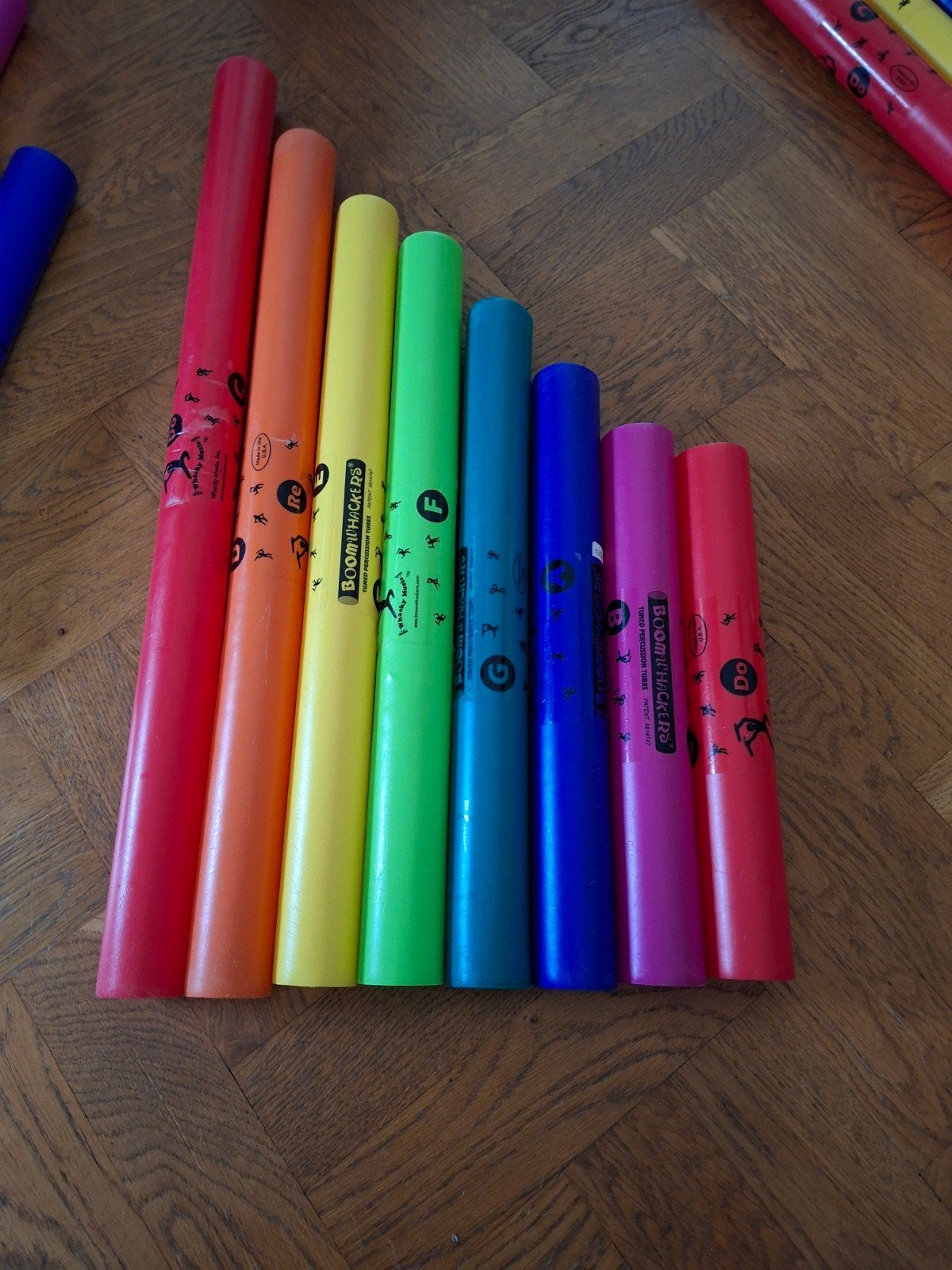 Zeer uitgebreide set boomwhackers, Ophalen, Zo goed als nieuw