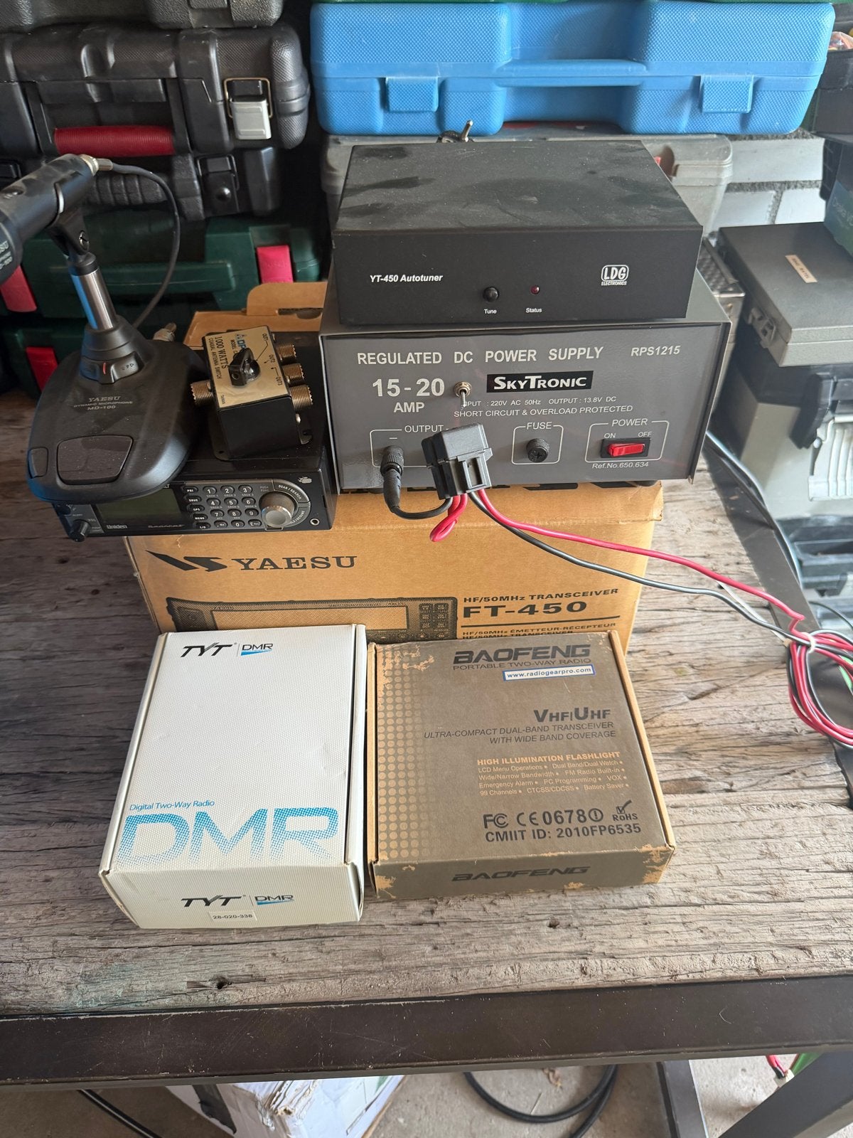 Radiozend aperatuur Zendset Yaesu FT-450, Tuner, PSU en meer, Ophalen, Gebruikt, 15 km of meer, Portofoon of Walkie-talkie