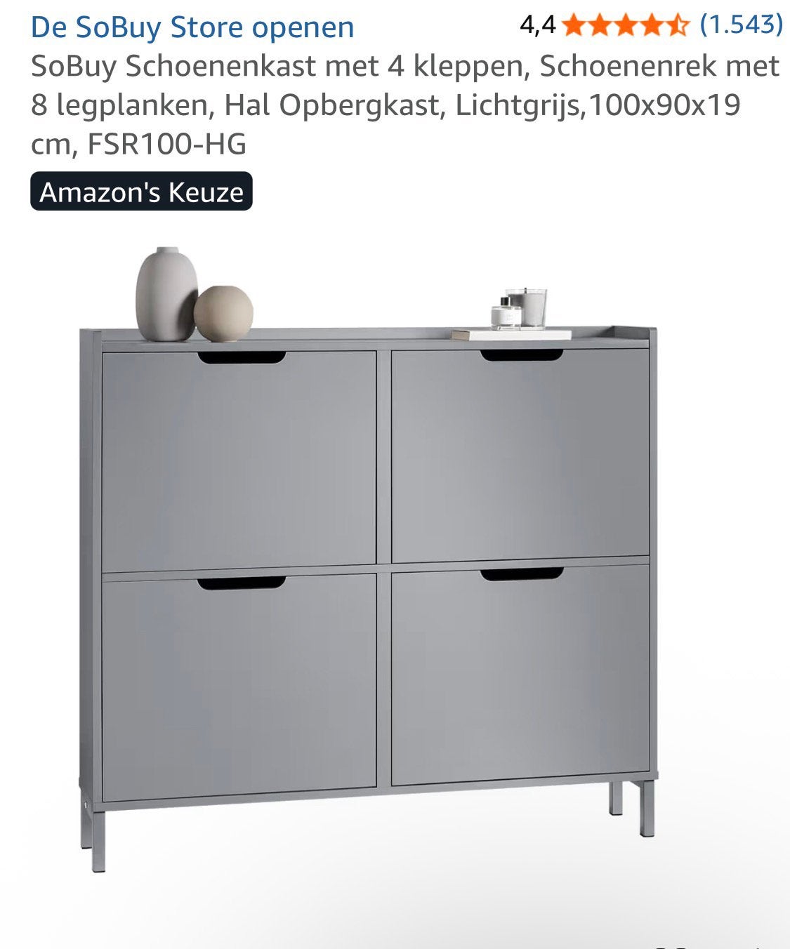 Schoenenkast nieuw in de doos, Ophalen, Zo goed als nieuw