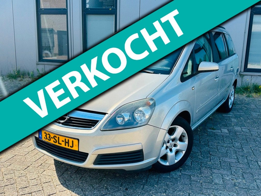 Opel Zafira 1.8 Enjoy 3E Eigenaar 7 persoons AIRCO TREKHAAL, Gebruikt, 4 cilinders, Origineel Nederlands, 750 kg