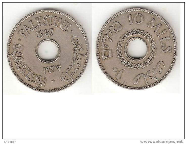 palestina 10 mils1937 km 4 xf !!catalog val 40$, Verzenden, Midden-Oosten, Losse munt