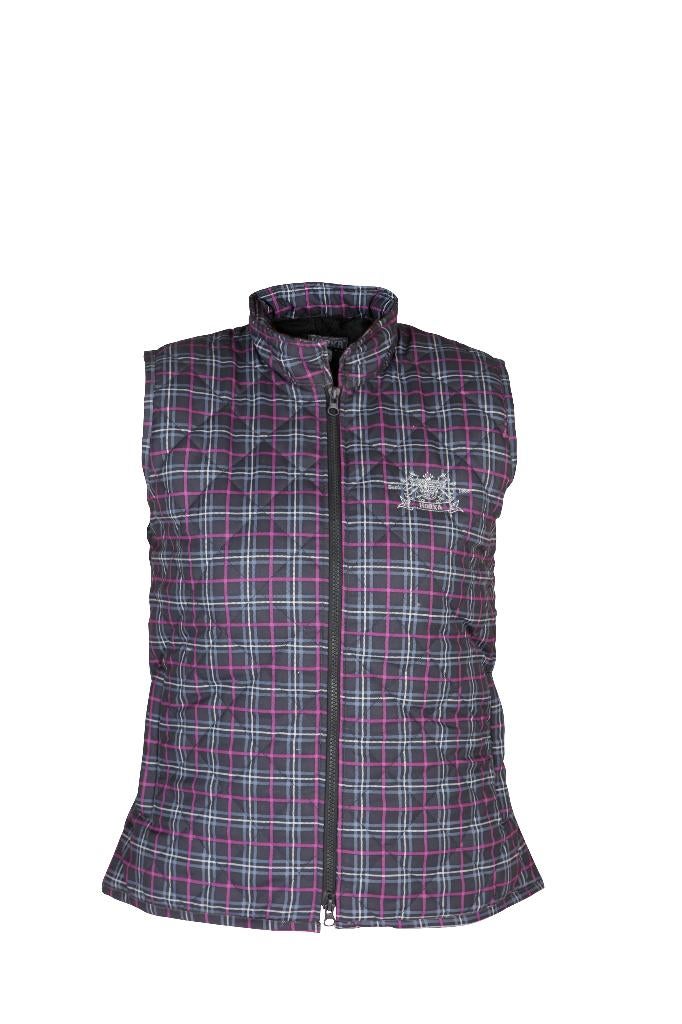 grijs/fuchsia geruite bodywarmer Horka Amazone maat 164 en M, Nieuw, Ophalen of Verzenden, Info@horka.com, Horka International B.V.