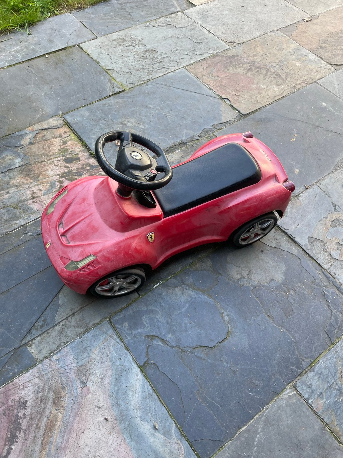 Rode Ferrari loopauto voor buiten, Ophalen, Gebruikt, Loopvoertuig