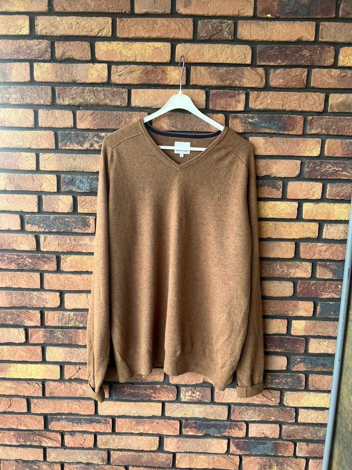 State of Art  Prachtige licht bruine V-hals trui  Maat XL, Verzenden, Zo goed als nieuw, Maat 56/58 (XL), Bruin