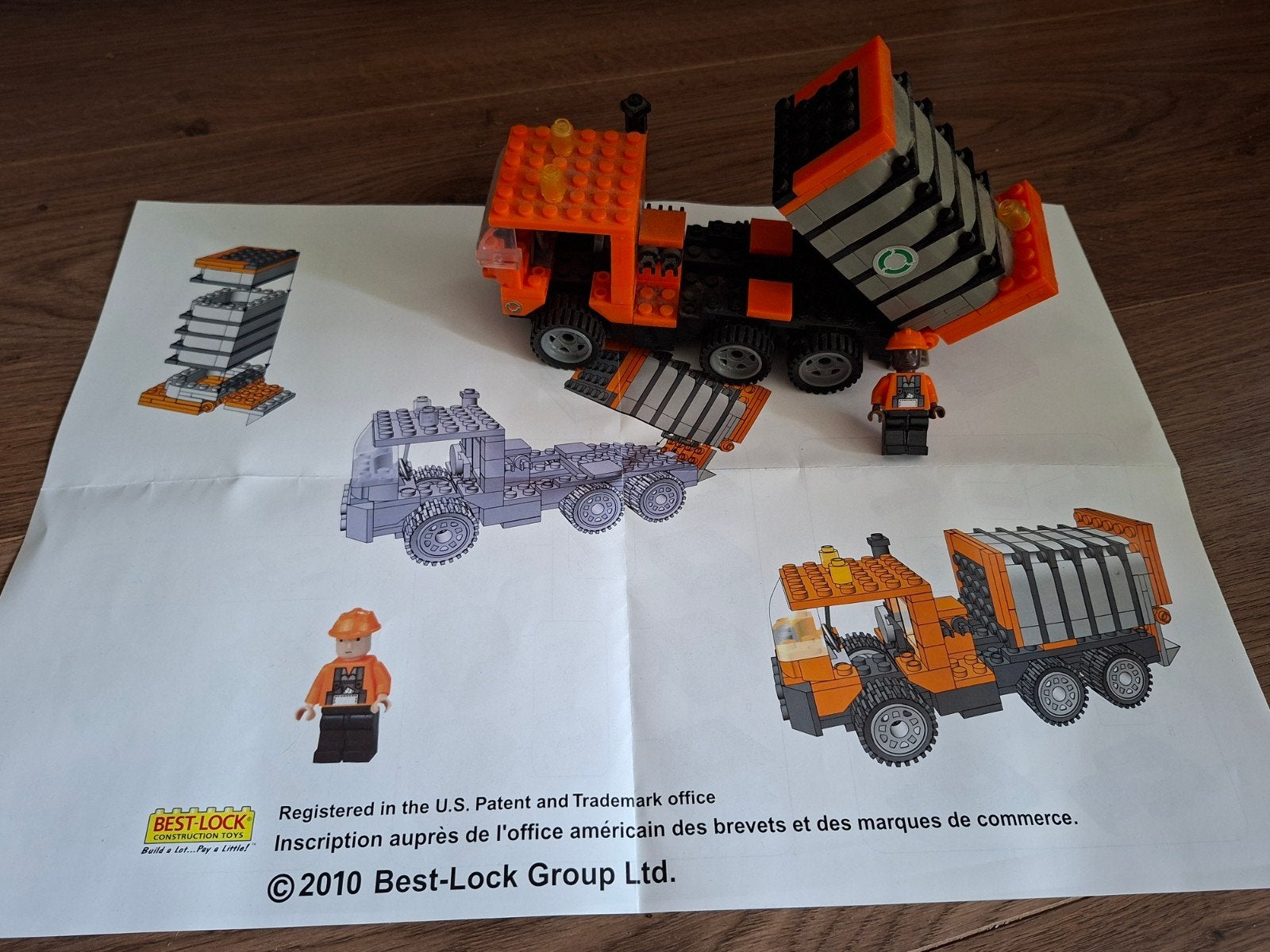 Best-Lock Vuilniswagen met figuur en instructies, Ophalen of Verzenden, Zo goed als nieuw, Overige merken