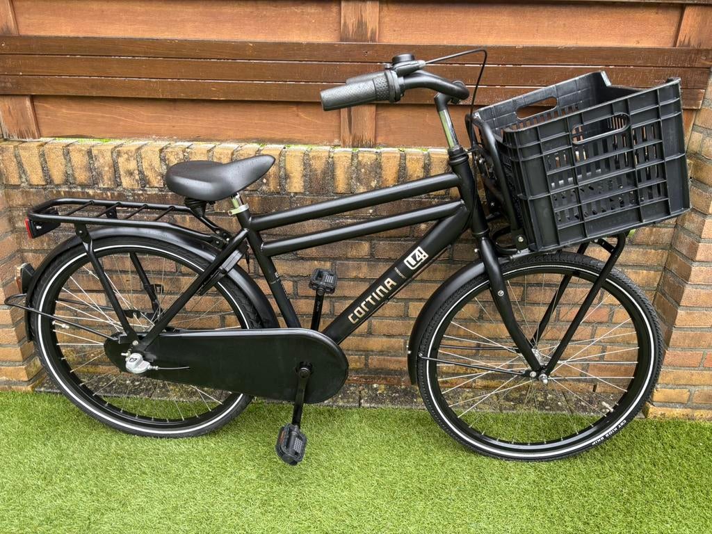 Cortina 24 inch Jet Black Matt zwart mat, Fietsen en Brommers, Ophalen, Terugtraprem, 24 inch, Versnellingen
