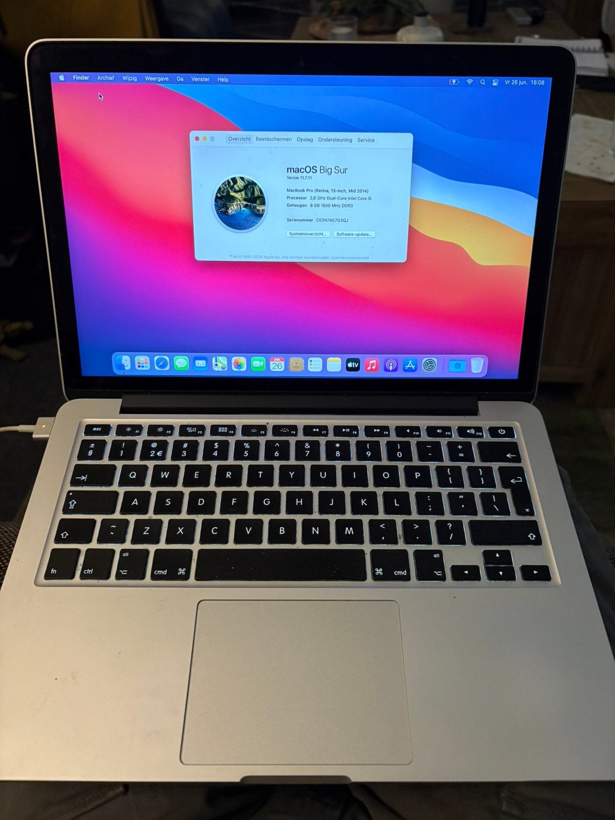 MacBook Pro retina (mid 2014), Computers en Software, Apple Macbooks, MacBook Pro, Gebruikt, 2 tot 3 Ghz, Qwerty