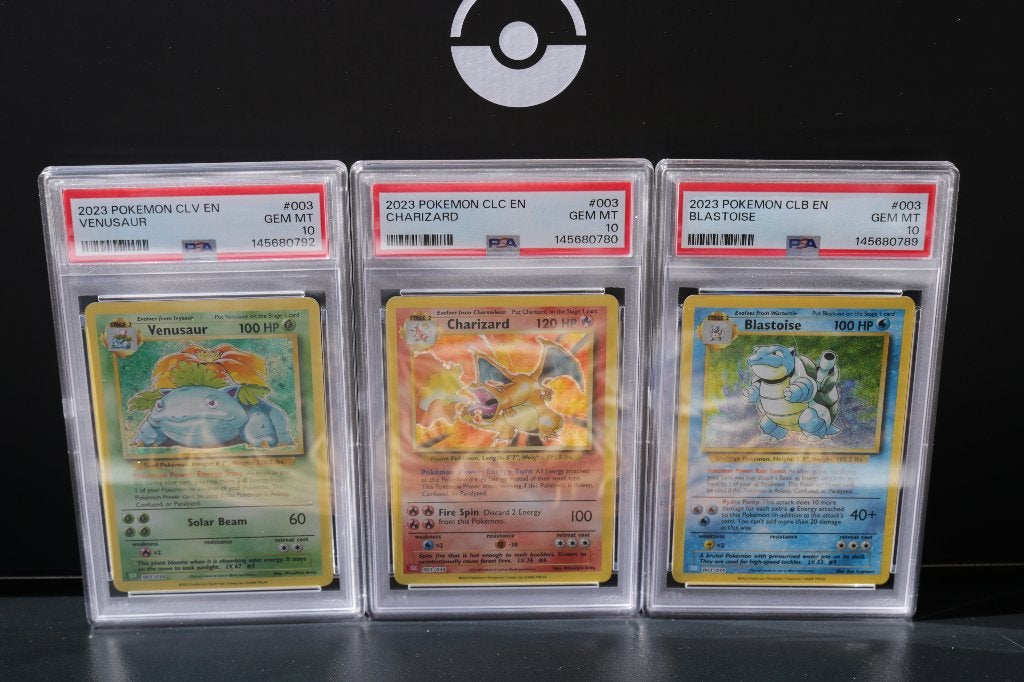 Pokemon PSA 10 Blastoise - Charizard - Venusaur 2023, Hobby en Vrije tijd, Ophalen of Verzenden, Zo goed als nieuw