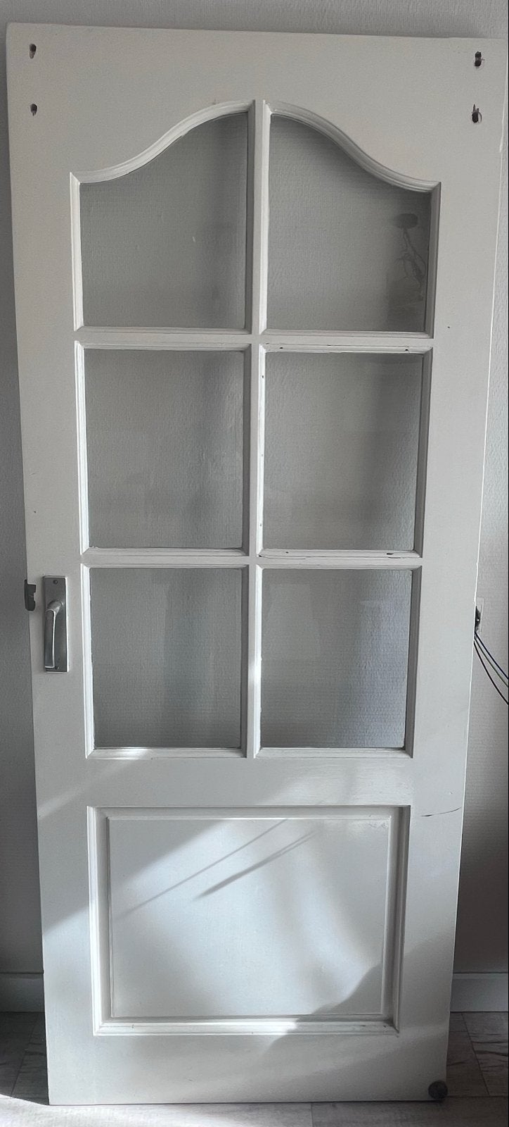 Binnendeur met glas, 200x82x4 cm - beschadigd, Ophalen, Gebruikt, 80 tot 100 cm, Binnendeur